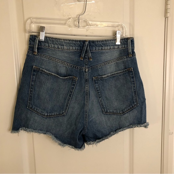 GOOD AMERICAN Bombshell Denim Shorts Jeans Ripped High Rise Distressed SZ 4 27" - Picture 11 of 13